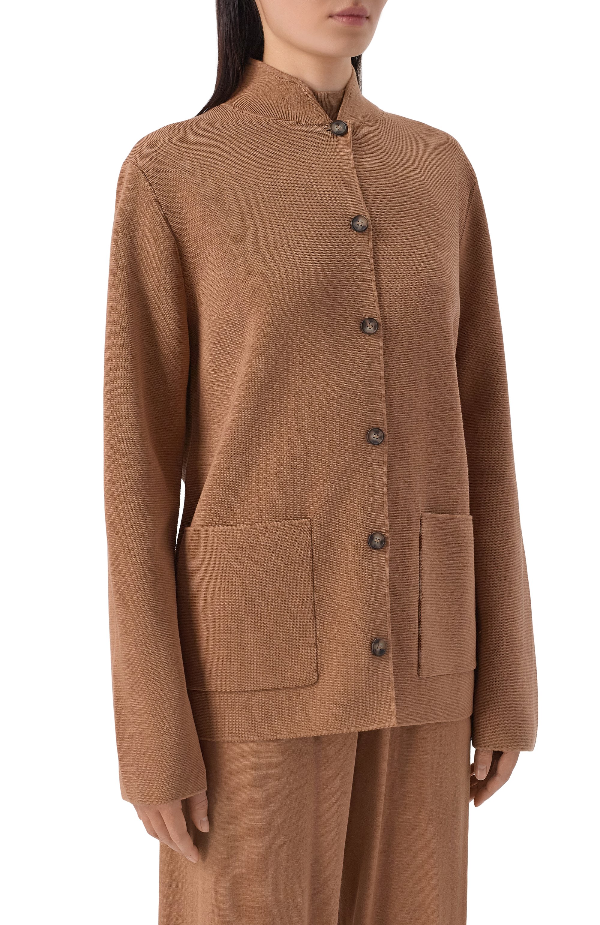 Жакет из шелка и хлопка 12 STOREEZ коричневого цвета по цене 29000 руб., арт. 137938, фото 3 Жакет из шелка и хлопка 12 STOREEZ, арт. 137938, фото 3