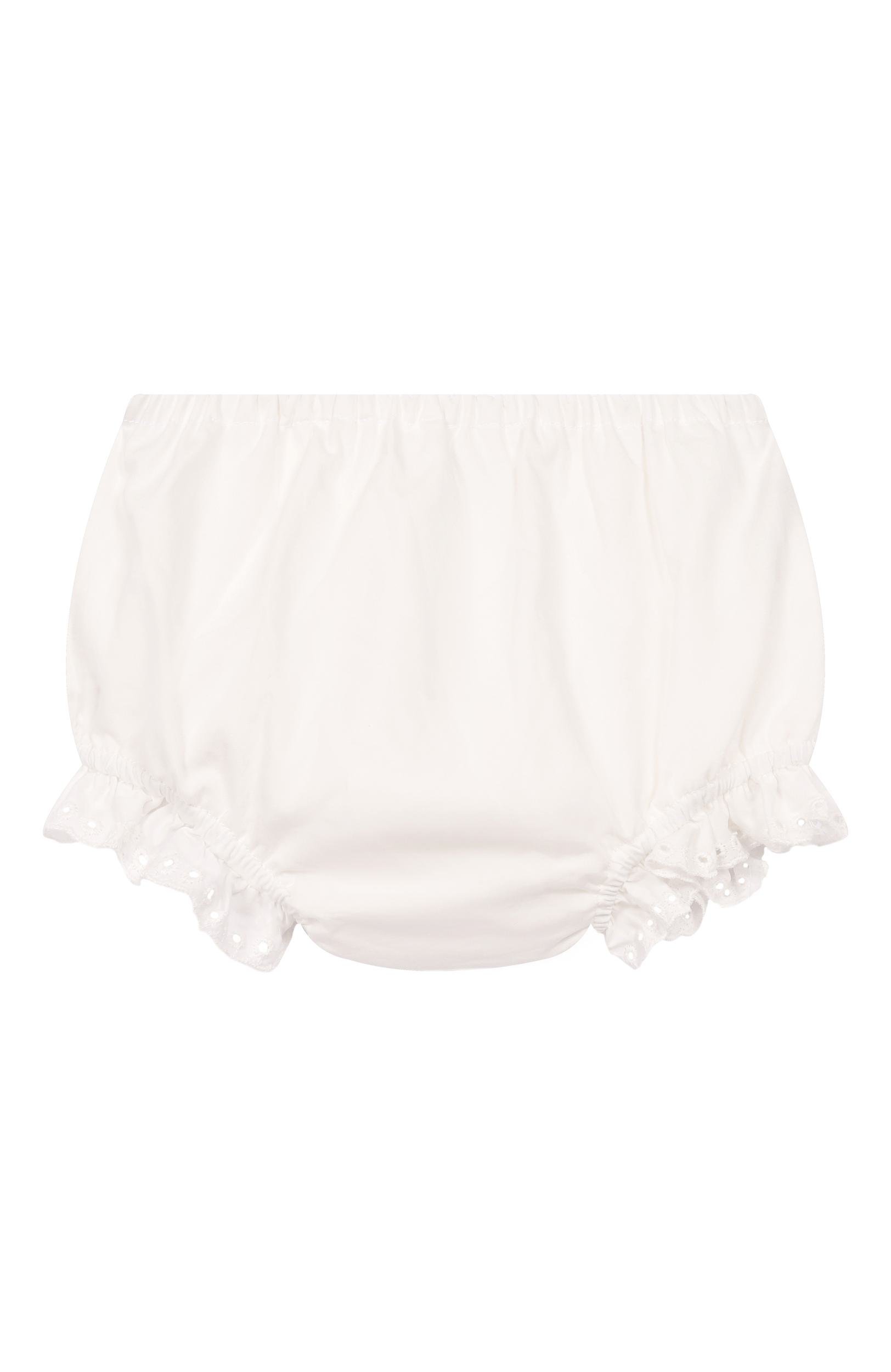 Комплект из платья и шорт ELIE SAAB JUNIOR кремового цвета по цене 54450 руб., арт. EGAB047/TS1127/24M-36M, фото 4 Комплект из платья и шорт ELIE SAAB JUNIOR, арт. EGAB047/TS1127/24M-36M, фото 4