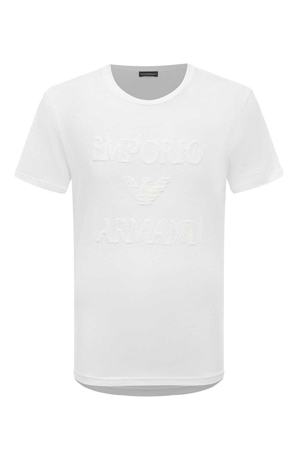 Футболка из хлопка и льна EMPORIO ARMANI, арт. 211818/3R485, фото 1