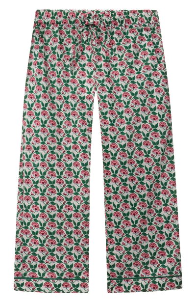 Хлопковая пижама LITTLE YOLKE зеленого цвета по цене 10550 руб., арт. AW21-12C-SP-GR, фото 4 Хлопковая пижама LITTLE YOLKE, арт. AW21-12C-SP-GR, фото 4