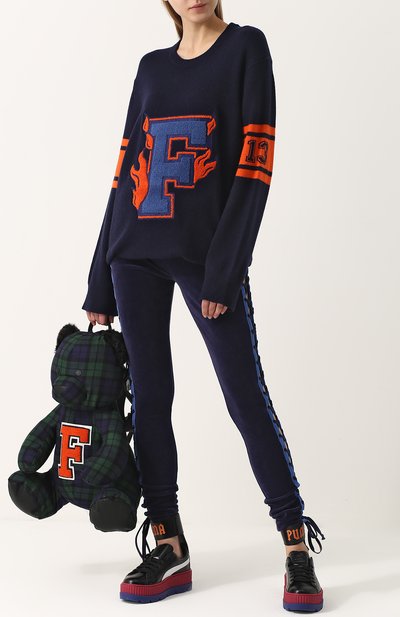 Легинсы со шнуровкой FENTY PUMA BY RIHANNA темно-синего цвета по цене 16950 руб., арт. 57574202, фото 2 Легинсы со шнуровкой FENTY PUMA BY RIHANNA, арт. 57574202, фото 2