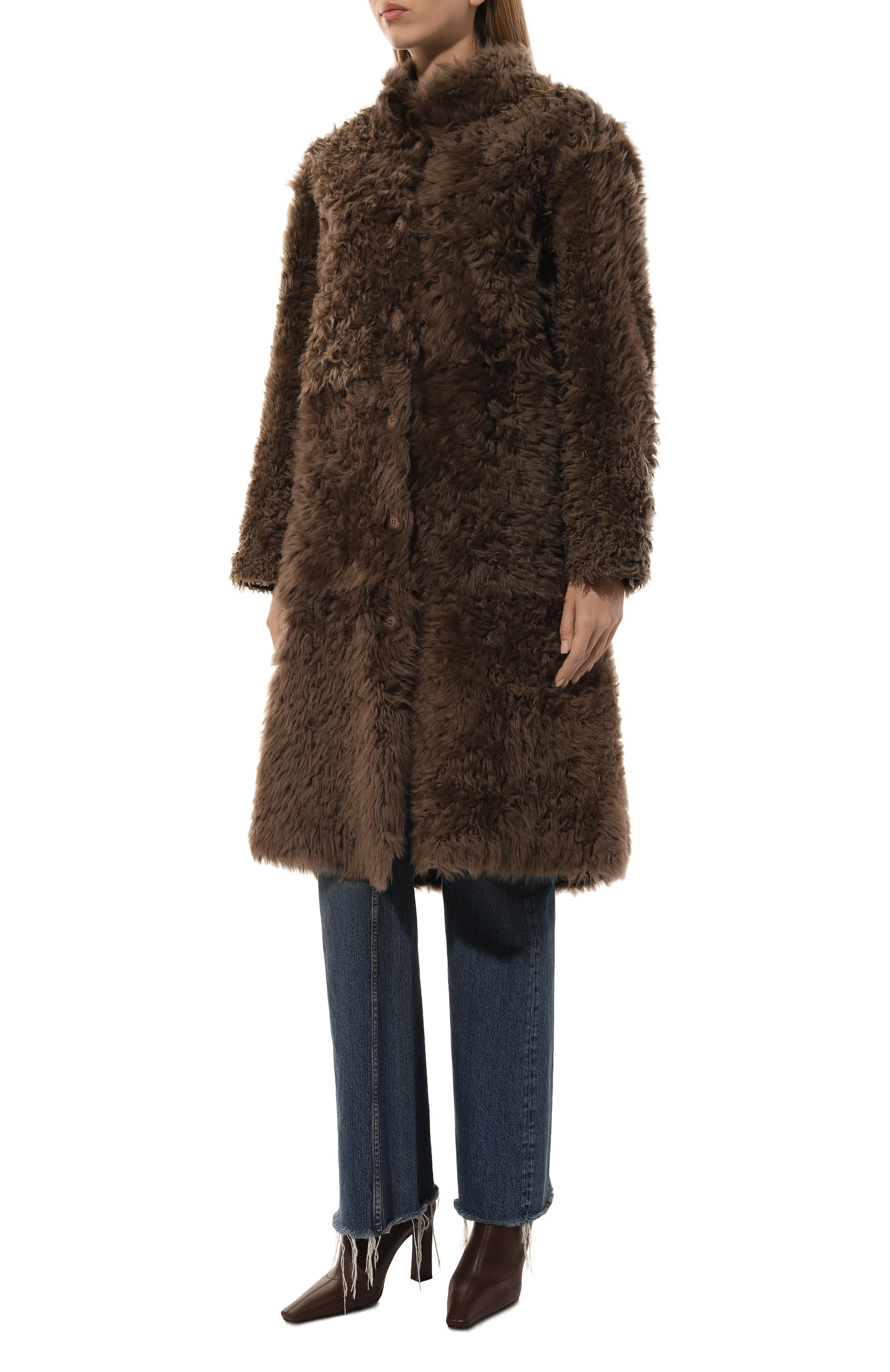 Двусторонняя дубленка из овчины CHAUD STUDIO коричневого цвета по цене 267500 руб., арт. TIGRADOCOAT22, фото 3 Двусторонняя дубленка из овчины CHAUD STUDIO, арт. TIGRADOCOAT22, фото 3