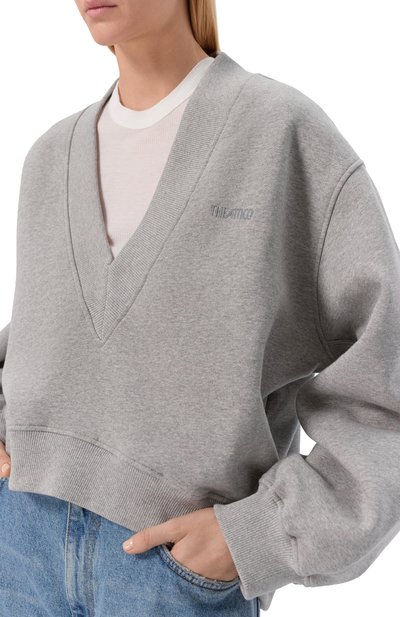 Хлопковый свитшот THE ATTICO, арт. 260WCF00010/JJF003AA, фото 5