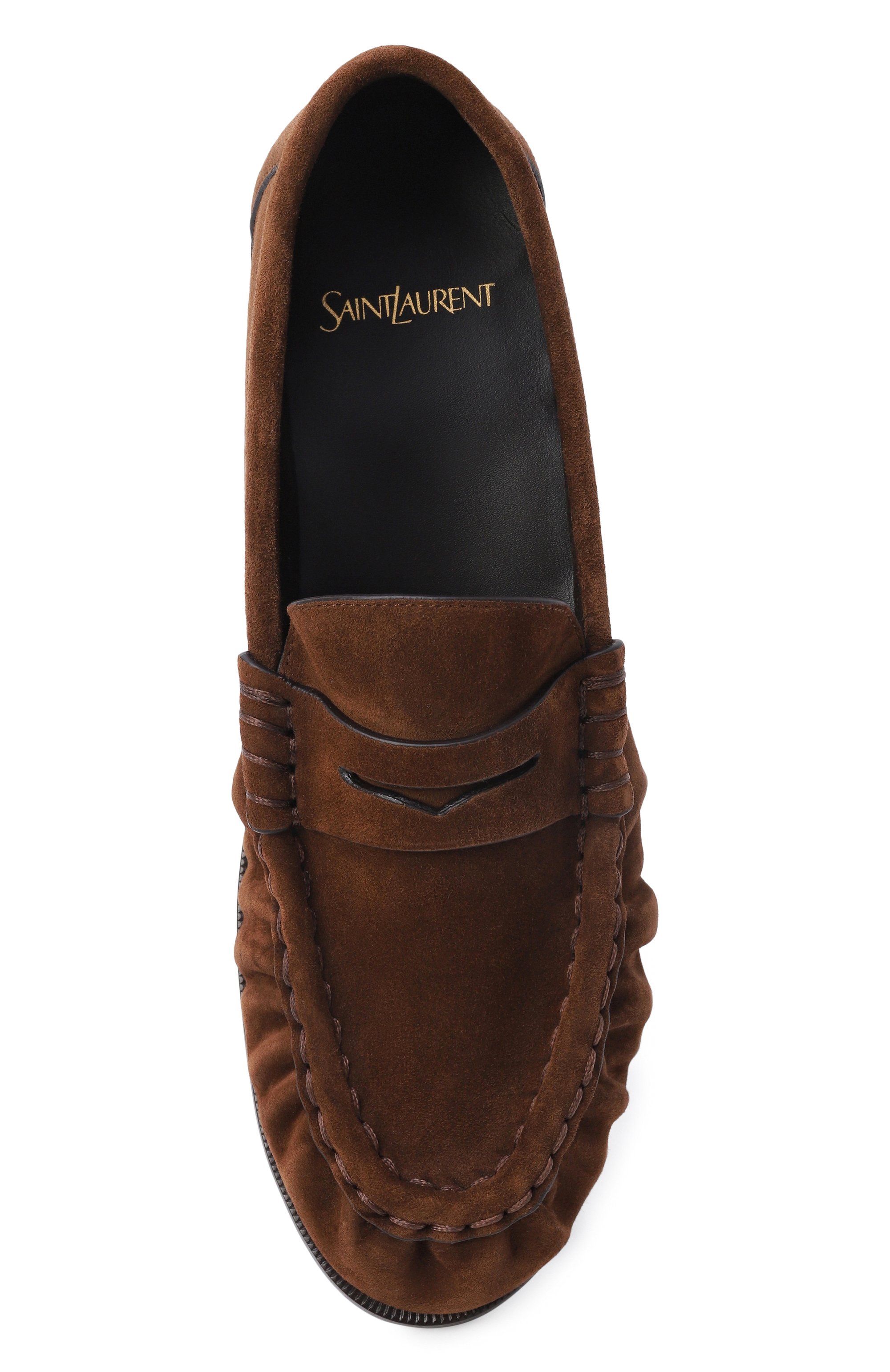 Замшевые пенни-лоферы le loafer SAINT LAURENT, арт. 818908/27DTT, фото 6