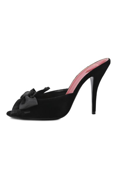 Бархатные мюли marie a 105 VALENTINO черного цвета по цене 125500 руб., арт. 8W0S0PK0/XGT, фото 4 Бархатные мюли marie a 105 VALENTINO, арт. 8W0S0PK0/XGT, фото 4