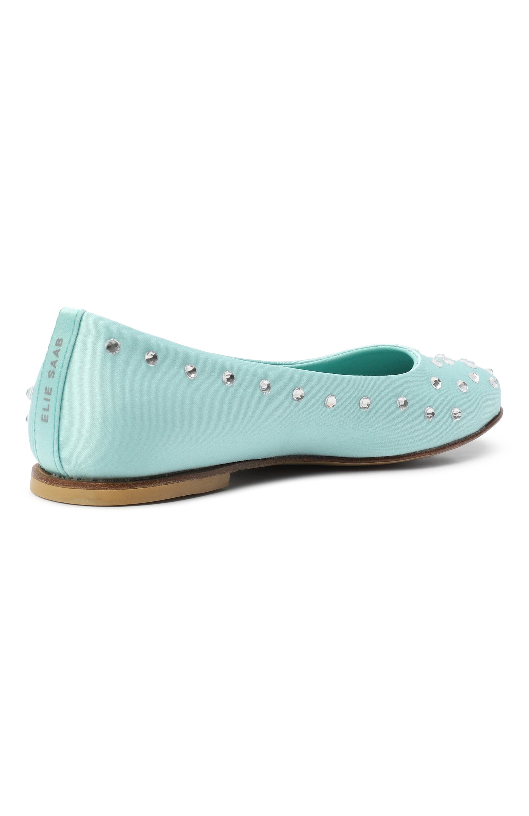 Балетки ELIE SAAB JUNIOR бирюзового цвета по цене 33600 руб., арт. 80879-VAR4/28-35, фото 3 Балетки ELIE SAAB JUNIOR, арт. 80879-VAR4/28-35, фото 3