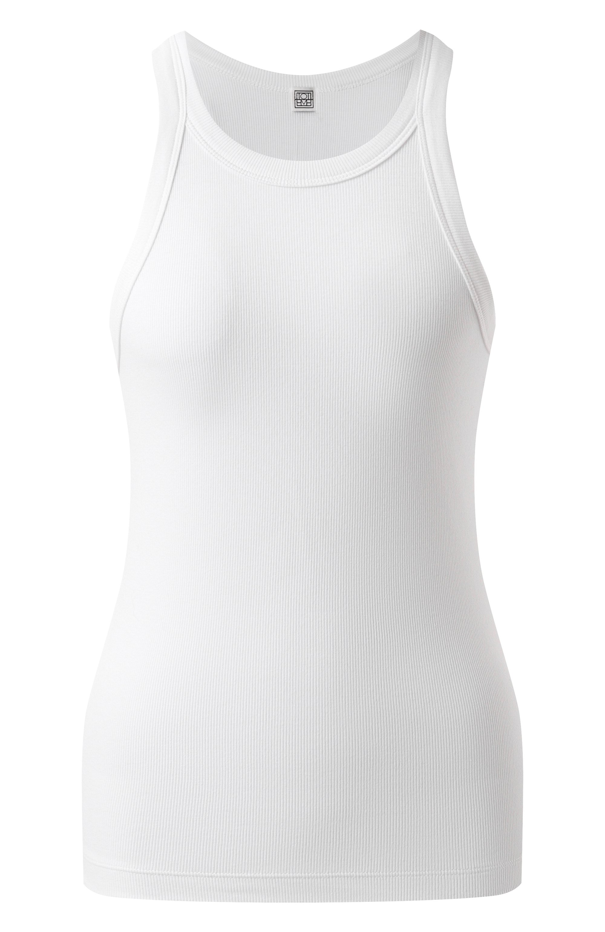 Хлопковая майка TOTEME белого цвета по цене 14050 руб., арт. 211-437-772, фото 1 Хлопковая майка TOTEME, арт. 211-437-772, фото 1