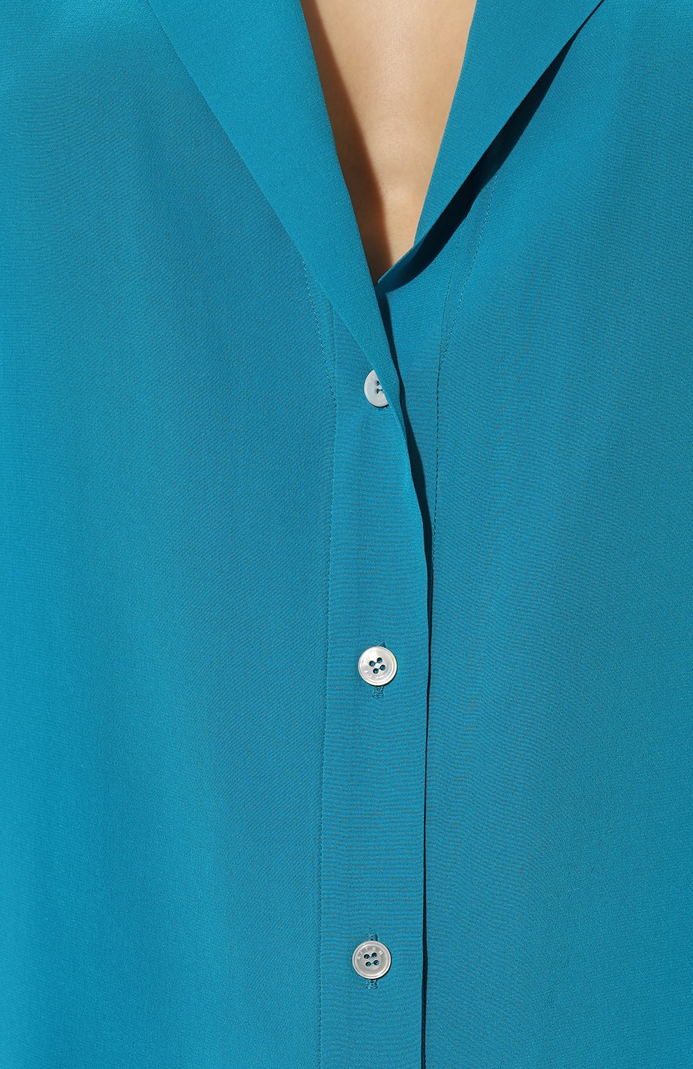 Шелковая рубашка KITON бирюзового цвета по цене 99500 руб., арт. D55410K0597A, фото 5 Шелковая рубашка KITON, арт. D55410K0597A, фото 5