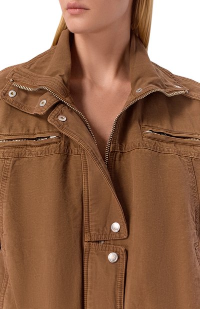 Хлопковая куртка BLUMARINE коричневого цвета по цене 136500 руб., арт. 2J228A, фото 5 Хлопковая куртка BLUMARINE, арт. 2J228A, фото 5