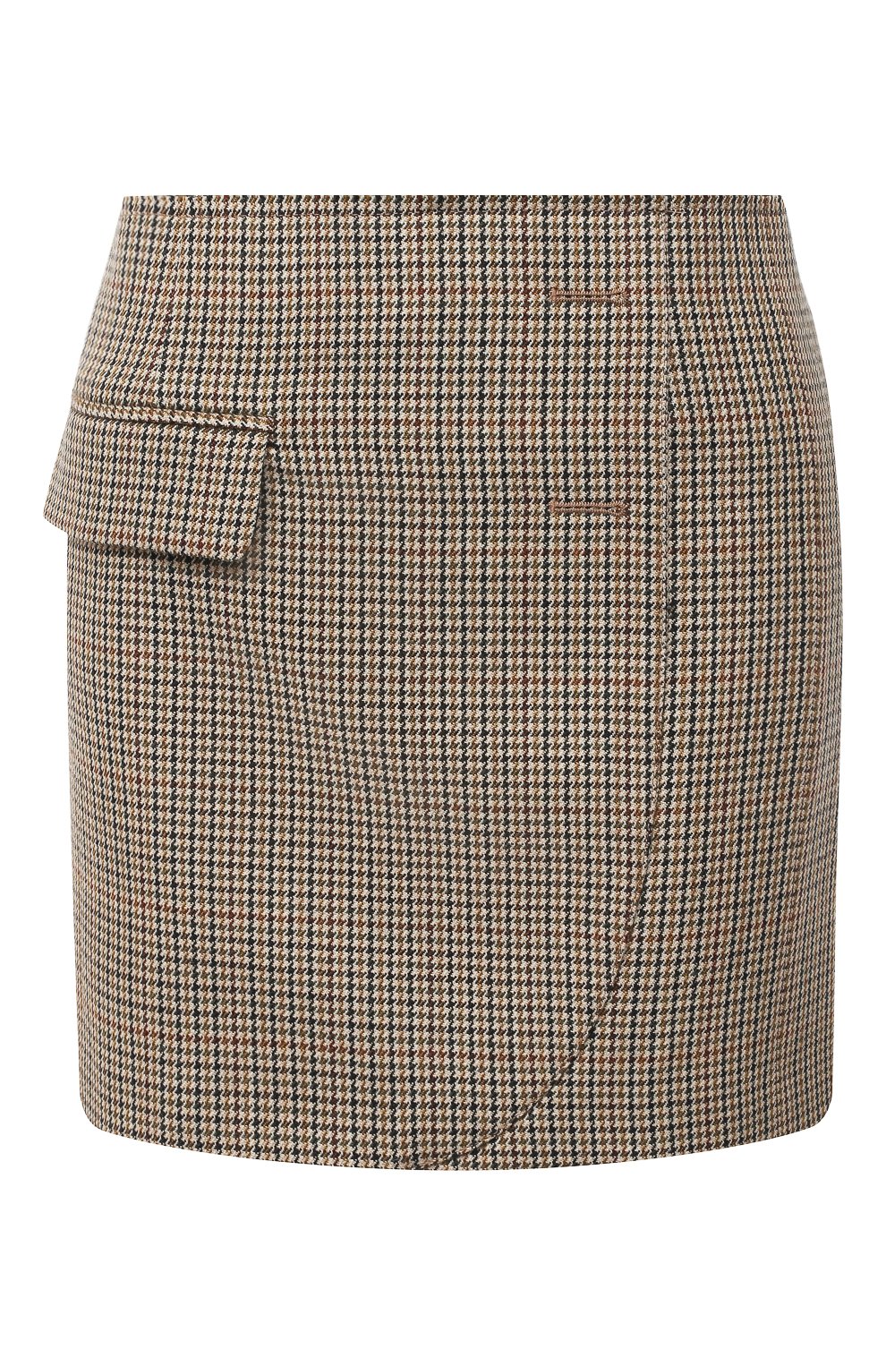 Шерстяная юбка VETEMENTS, арт. WAH21SK031 1206/BR0WN CHECK, фото 1