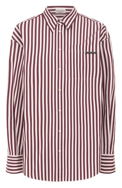 Женская хлопковая рубашка BRUNELLO CUCINELLI, арт. MP601NB206