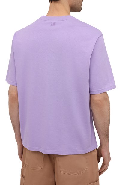 Хлопковая футболка AMI, арт. E21HJ128.726, фото 4