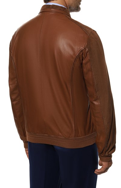 Кожаный бомбер KITON, арт. UW9794/8H62, фото 4