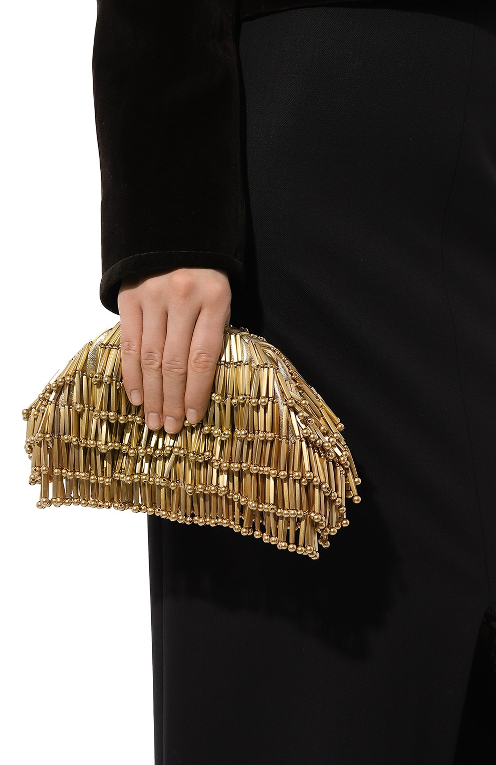 Клатч jaala CULT GAIA золотого цвета по цене 69250 руб., арт. CB2977/BRUSHED BRASS, фото 2 Клатч jaala CULT GAIA, арт. CB2977/BRUSHED BRASS, фото 2