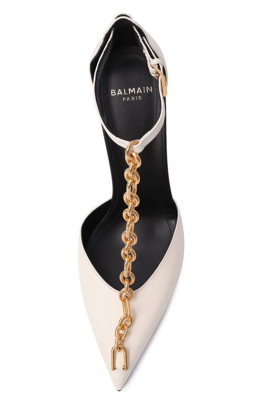 Кожаные туфли Sync 95 Balmain FN1UA152/LVIT Кремовый  FN1UA152/LVIT Фото 6