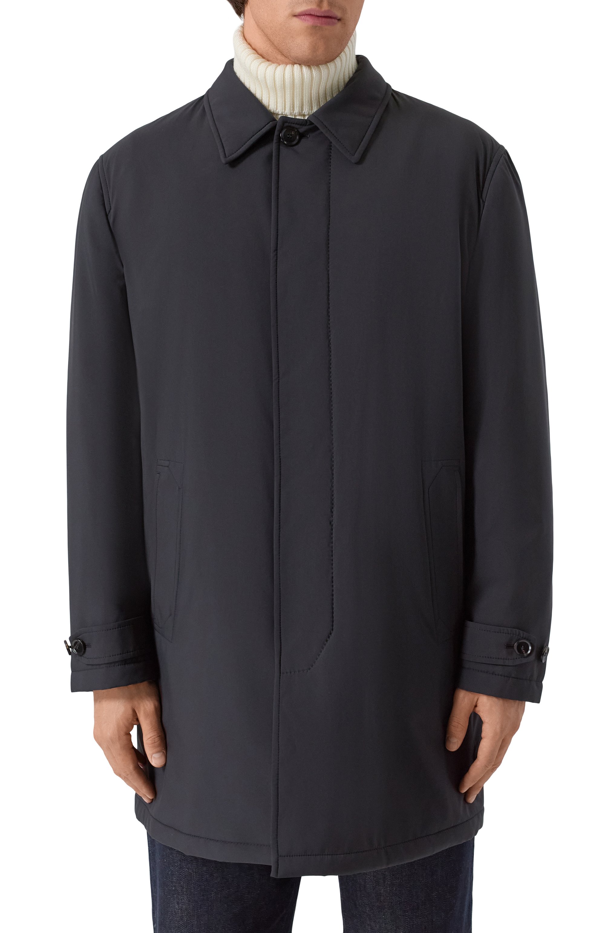 Плащ BRIONI темно-синего цвета по цене 330500 руб., арт. S0RE0LPA906, фото 3 Плащ BRIONI, арт. S0RE0LPA906, фото 3