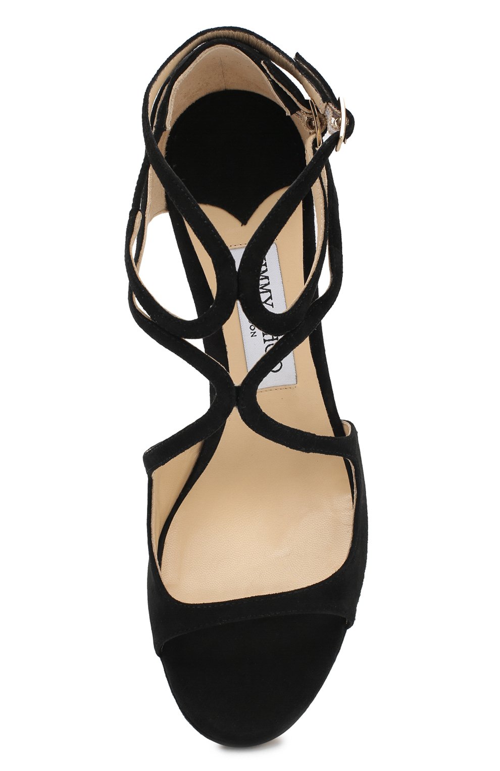 Замшевые босоножки lance JIMMY CHOO черного цвета по цене 84550 руб., арт. LANCE/PF 100/SUE, фото 5 Замшевые босоножки lance JIMMY CHOO, арт. LANCE/PF 100/SUE, фото 5