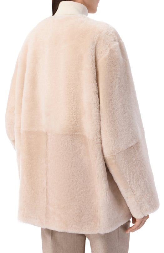 Дубленка из овчины Max Mara Studio MELFI Бежевый  MELFI Фото 4