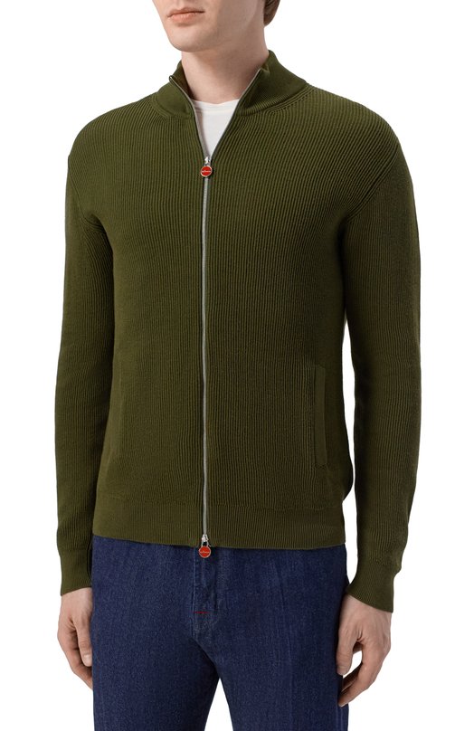 Хлопковый кардиган Kiton UMK0947 Зелёный  UMK0947 Фото 3