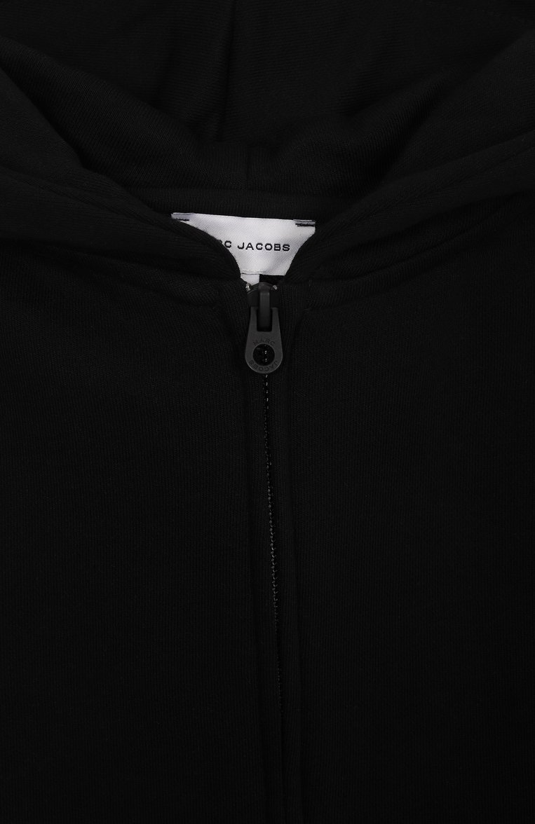 Детский хлопковая толстовка MARC JACOBS (THE) черного цвета, арт. W60438 | Фото 3 (Рукава: Длинные; Материал внешний: Хлопок; Девочки Кросс-КТ: Толстовка-одежда, Толстовка-спорт; Автоматизация ТО: Проставлено; Автоматизация состава: Проставлено; Ростовка одежда: 9 лет | 134 см, 5 лет | 110 см, 7 лет | 122 см, 2 года | 92 см, 3 года | 98 см, 4 года | 104 см, 12 лет | 152 см)