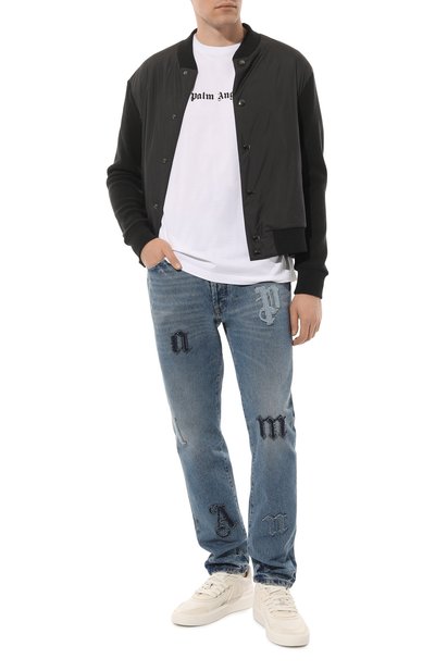 Хлопковая футболка PALM ANGELS, арт. PMAA089F23JER0020110, фото 2