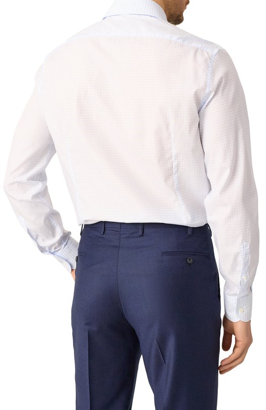 Хлопковая сорочка Corneliani 25P100-2511283 Голубой  25P100-2511283 Фото 4