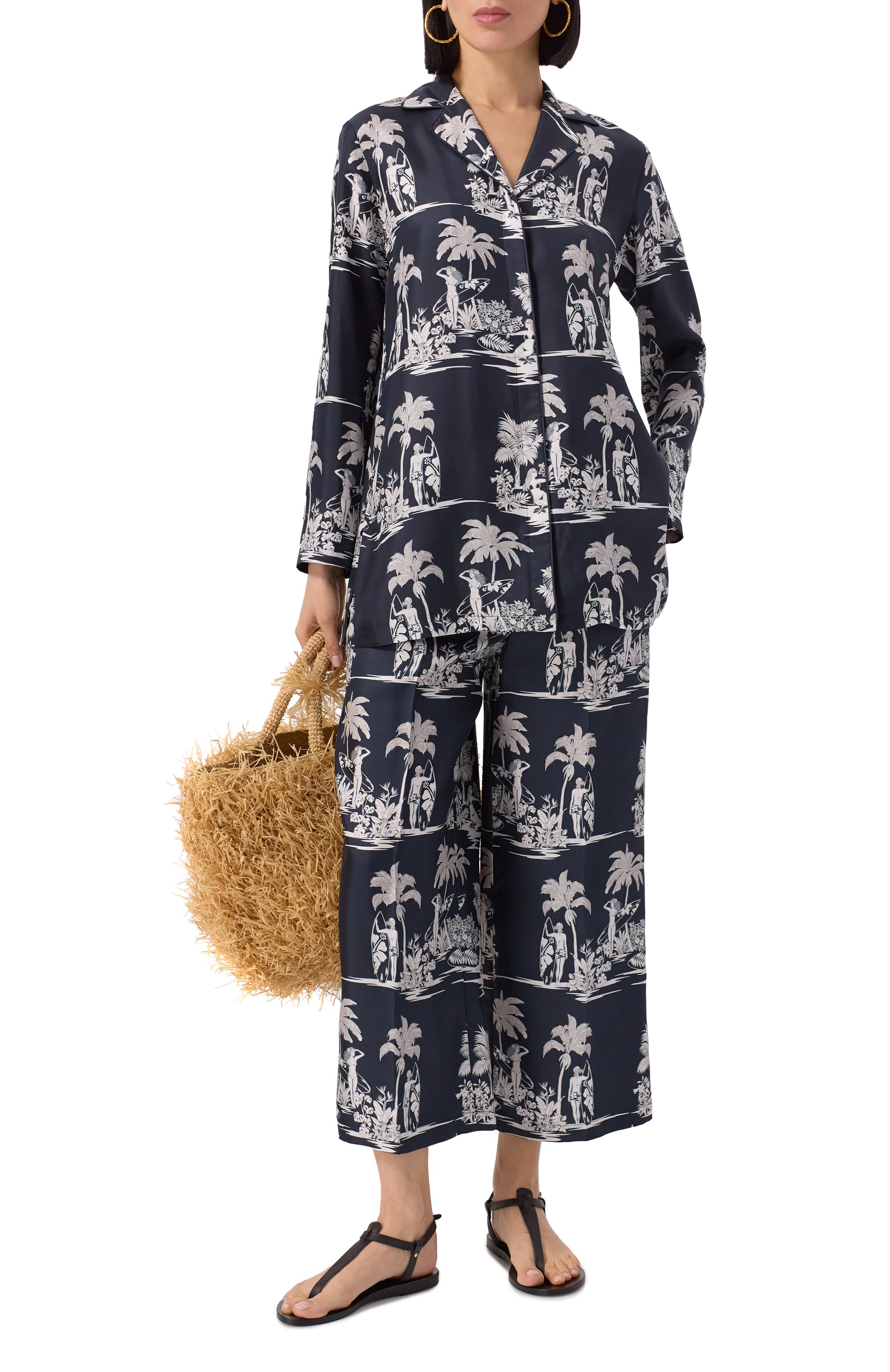 Шелковые брюки MAX MARA STUDIO, арт. PAGLIE, фото 2