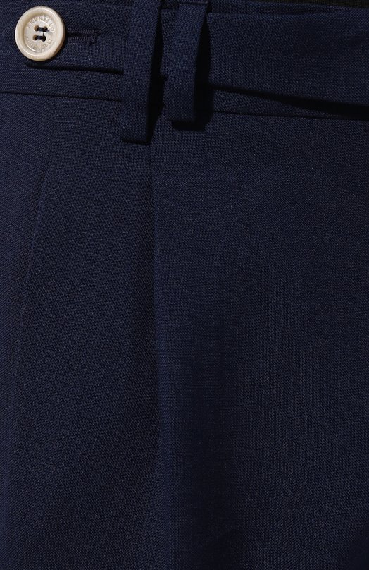 Брюки изо льна и шерсти Brunello Cucinelli MW494E1920 Синий  MW494E1920 Фото 5
