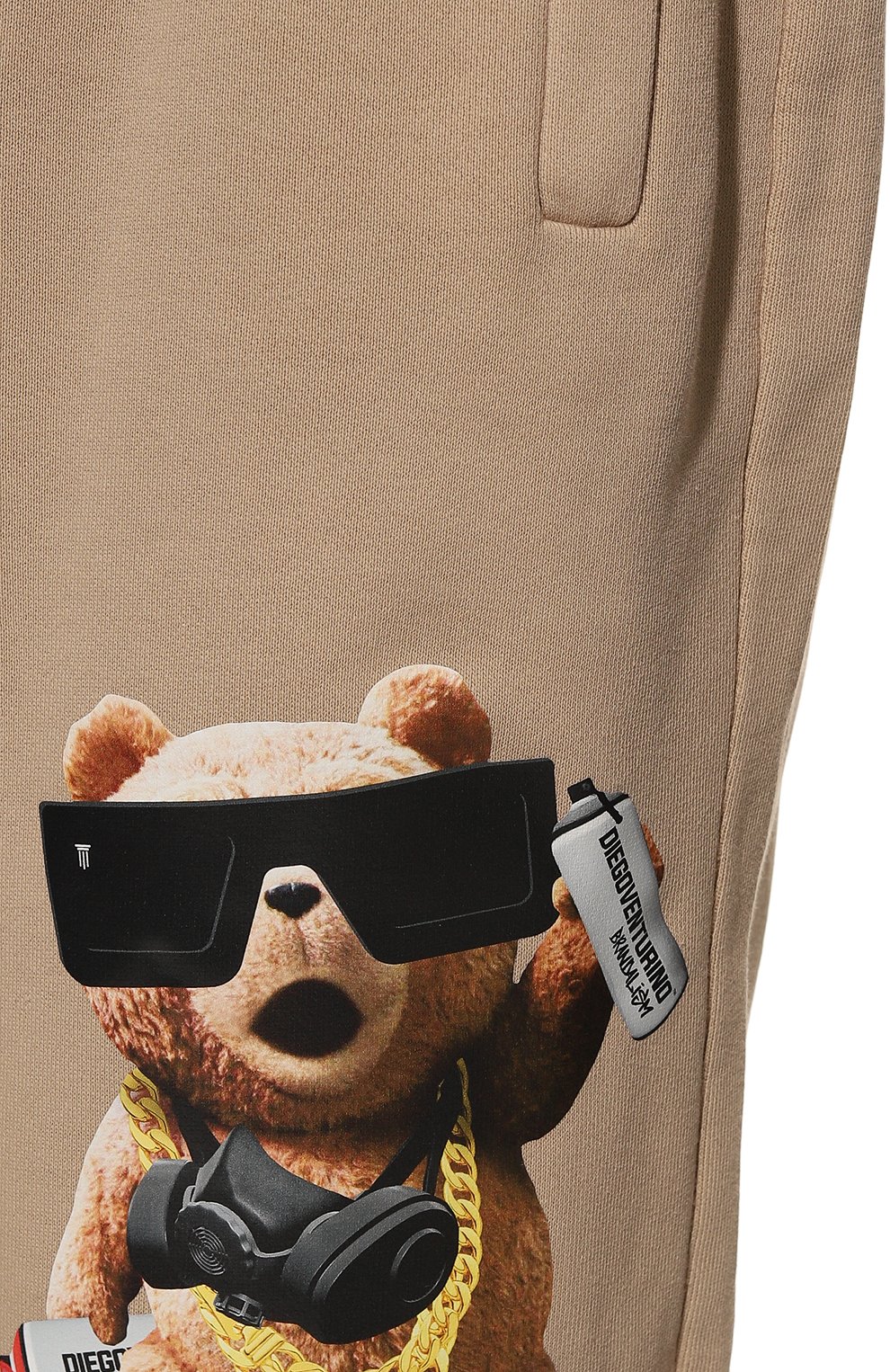 Хлопковые джоггеры DIEGO VENTURINO бежевого цвета по цене 35300 руб., арт. FW22-DV PNT P0G_WMN, фото 5 Хлопковые джоггеры DIEGO VENTURINO, арт. FW22-DV PNT P0G_WMN, фото 5