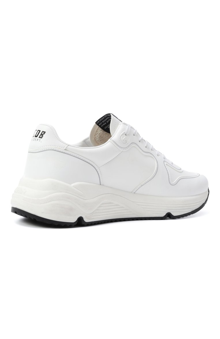 Мужские кроссовки running sole GOLDEN GOOSE DELUXE BRAND белого цвета, арт. GMF00126.F003953 | Фото 5 (Подошва: Массивная; Материал внутренний: Текстиль; Материал внешний: Экокожа; Кросс-КТ: Низкие; Материал утеплителя: Без утеплителя; Стили: Классический)