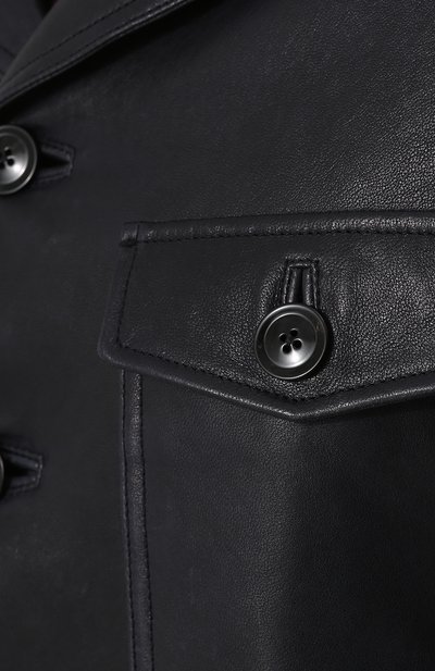 Однобортный кожаный пиджак TOM FORD темно-синего цвета по цене 599500 руб., арт. BN472/TFL650, фото 5 Однобортный кожаный пиджак TOM FORD, арт. BN472/TFL650, фото 5