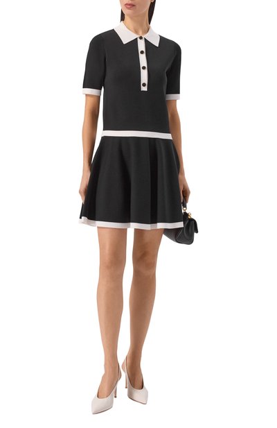 Женский поло из хлопка и вискозы NINA RICCI, арт. 26PMPU010/ML0596