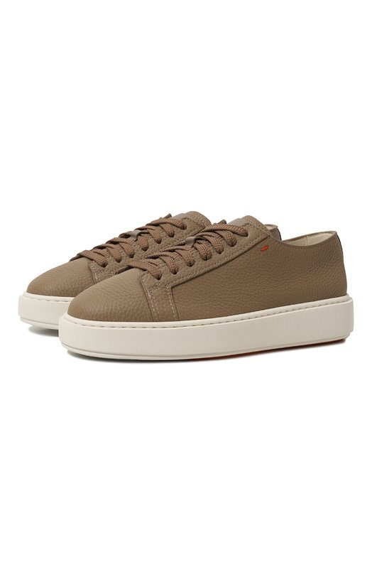 Кожаные кеды Santoni WBCD60919BARCSQ4 Коричневый WBCD60919BARCSQ4
