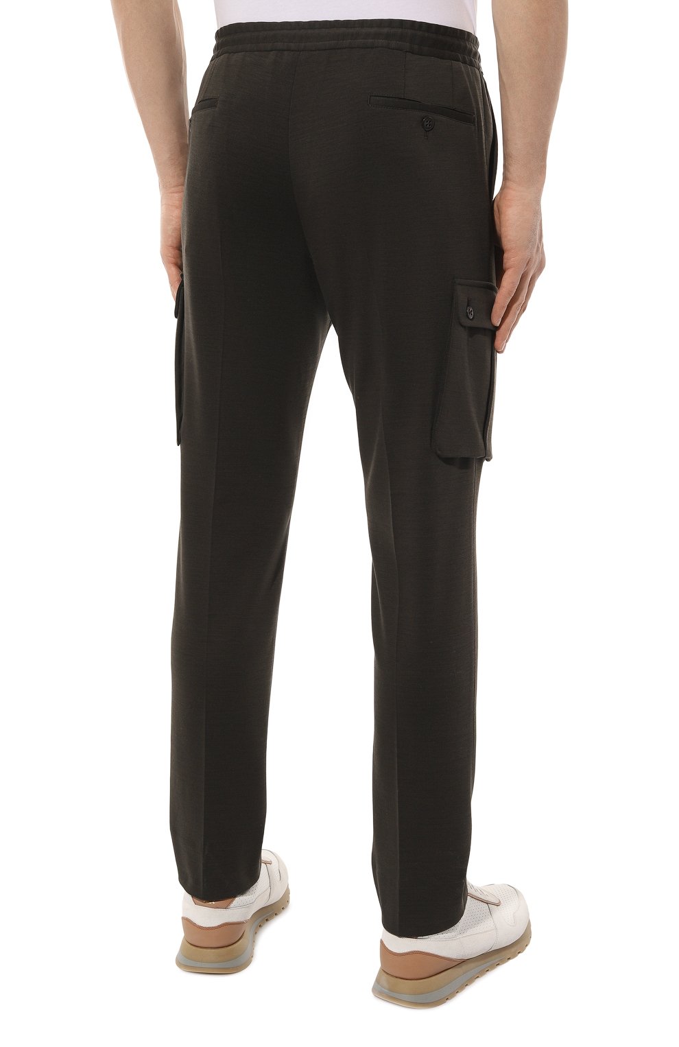 Брюки-карго из шерсти и хлопка CORNELIANI, арт. 934L14-9318800, фото 4