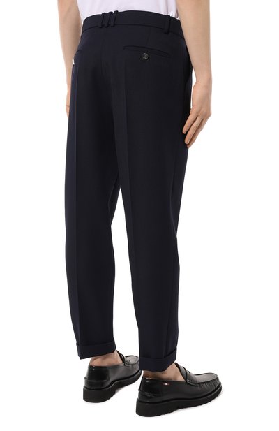 Шерстяные брюки BALMAIN темно-синего цвета по цене 96700 руб., арт. AH1PM030WB02, фото 4 Шерстяные брюки BALMAIN, арт. AH1PM030WB02, фото 4