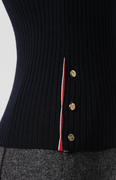 Шерстяной пуловер с круглым вырезом THOM BROWNE, арт. FKA171A-00014 415, фото 5
