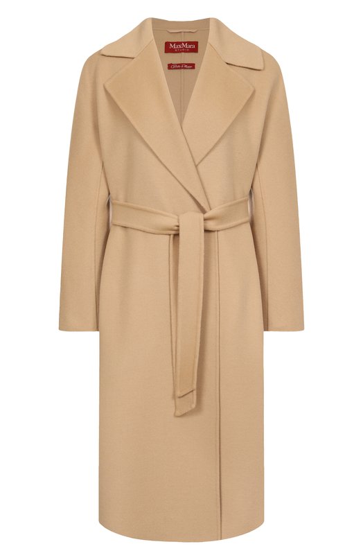 Шерстяное пальто Max Mara Studio CLES Бежевый CLES
