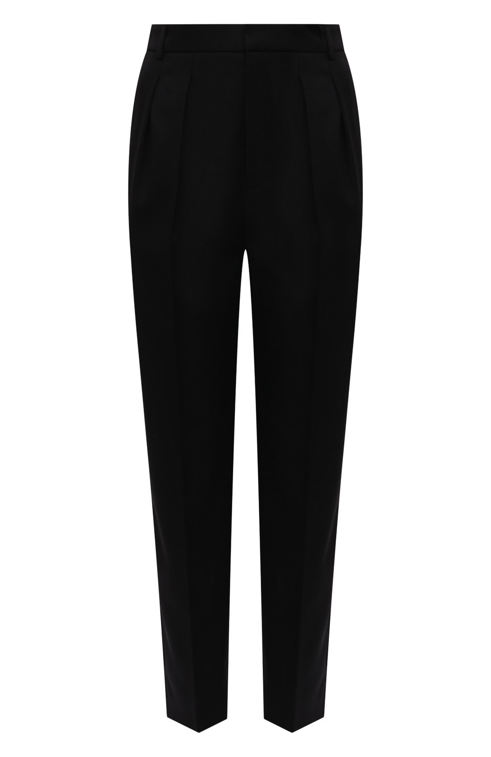 Шерстяные брюки SAINT LAURENT черного цвета по цене 96050 руб., арт. 664335/Y512W, фото 1 Шерстяные брюки SAINT LAURENT, арт. 664335/Y512W, фото 1