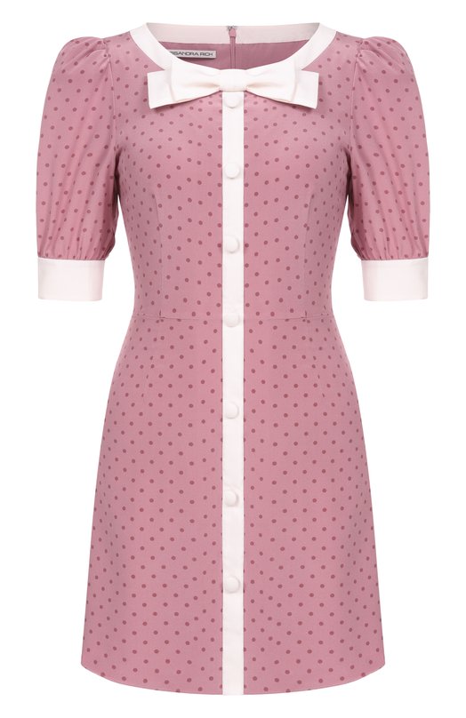 Шелковое платье Alessandra Rich FABX3895/F4686 Розовый FABX3895/F4686