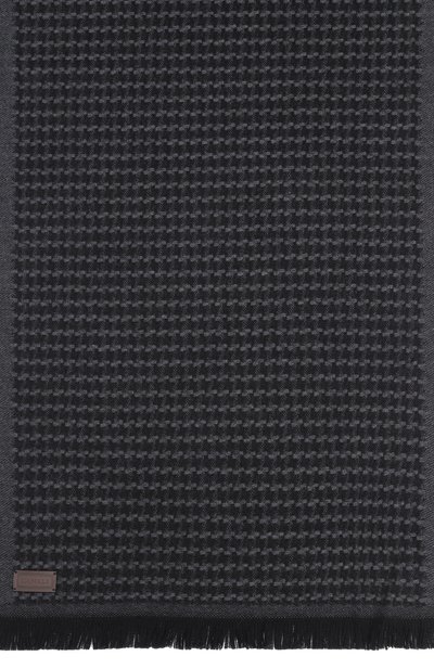 Шерстяной шарф CANALI темно-серого цвета по цене 32200 руб., арт. 06/TF00315, фото 4 Шерстяной шарф CANALI, арт. 06/TF00315, фото 4