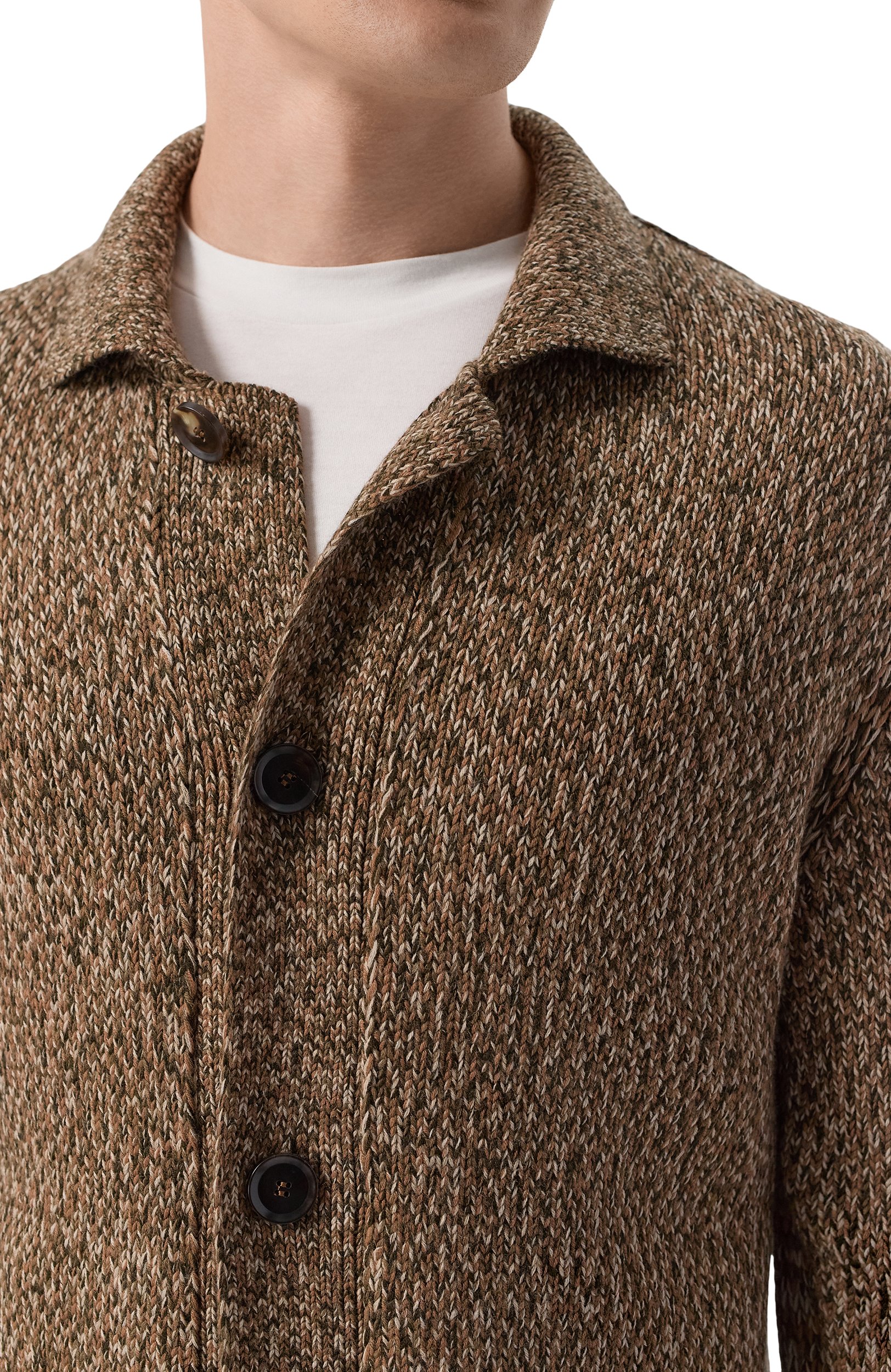 Шерстяной кардиган BRIONI коричневого цвета по цене 293000 руб., арт. UMQW0L/0EK10, фото 5 Шерстяной кардиган BRIONI, арт. UMQW0L/0EK10, фото 5