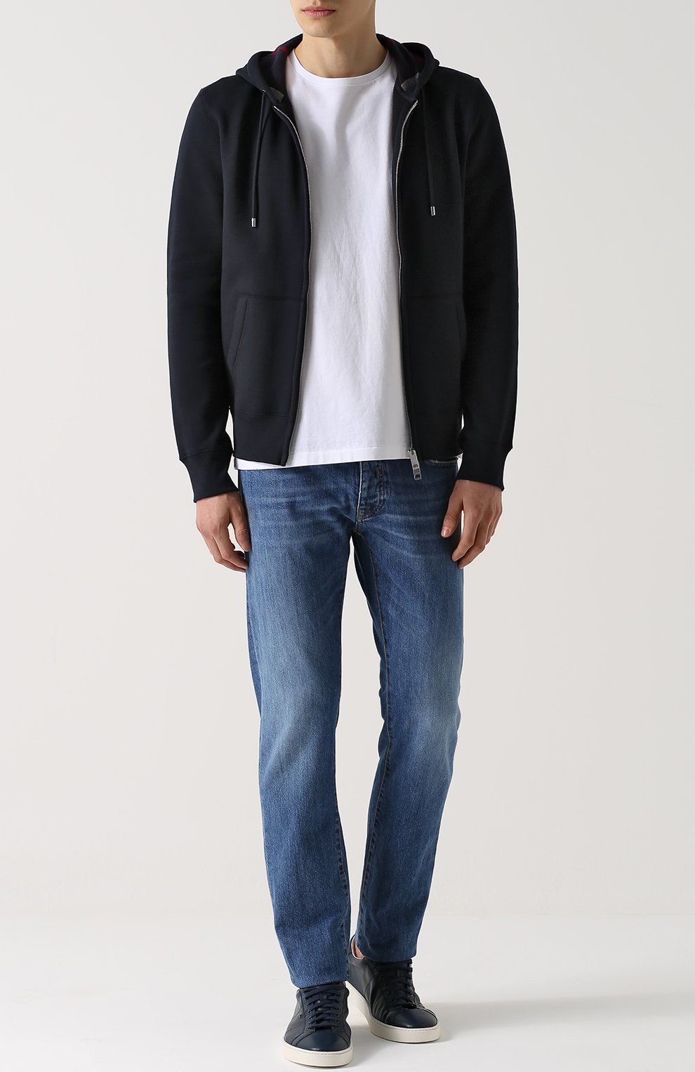 Хлопковая толстовка на молнии с капюшоном BURBERRY, арт. 4050243, фото 2