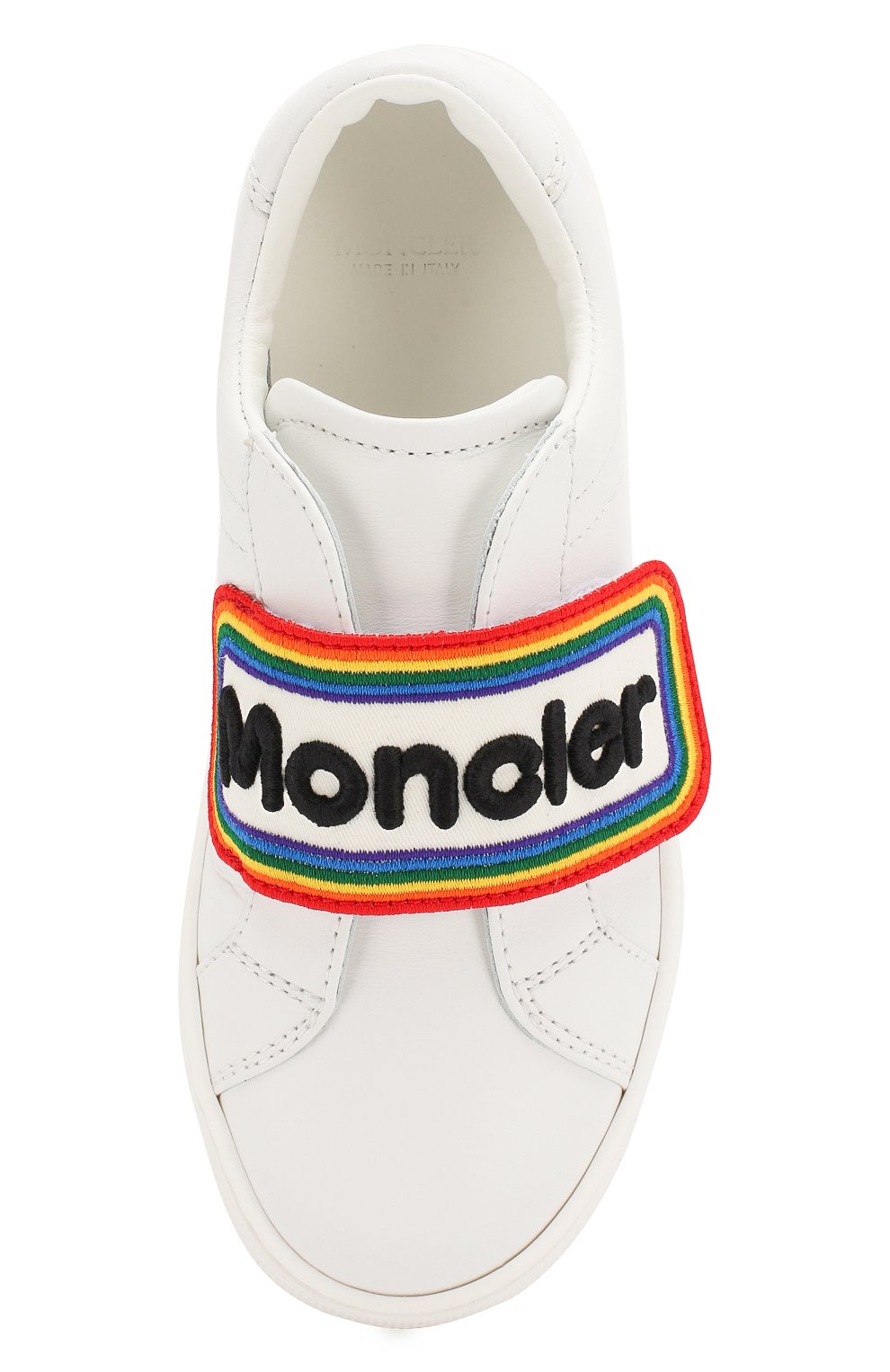 Текстильные кеды с застежкой велькро MONCLER ENFANT, арт. E1-954-00449-00-01AD3, фото 4