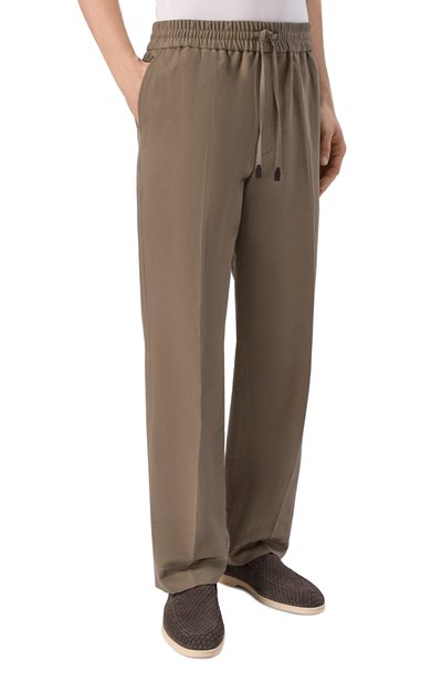 Брюки изо льна и хлопка BRIONI, арт. RP2Z0L/PA106, фото 3