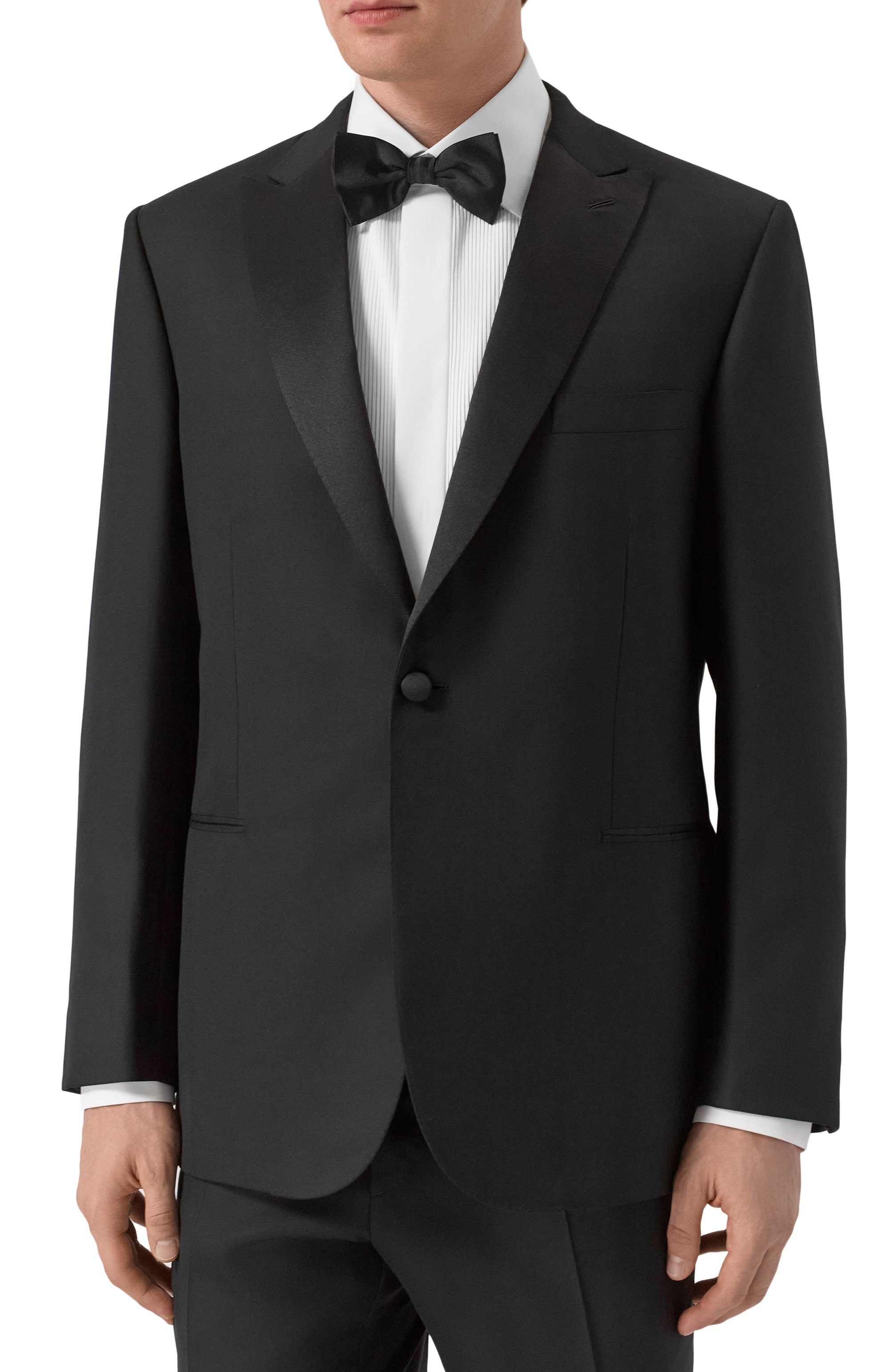 Шерстяной смокинг BRIONI черного цвета по цене 742500 руб., арт. RT030L/P6A0M, фото 2 Шерстяной смокинг BRIONI, арт. RT030L/P6A0M, фото 2