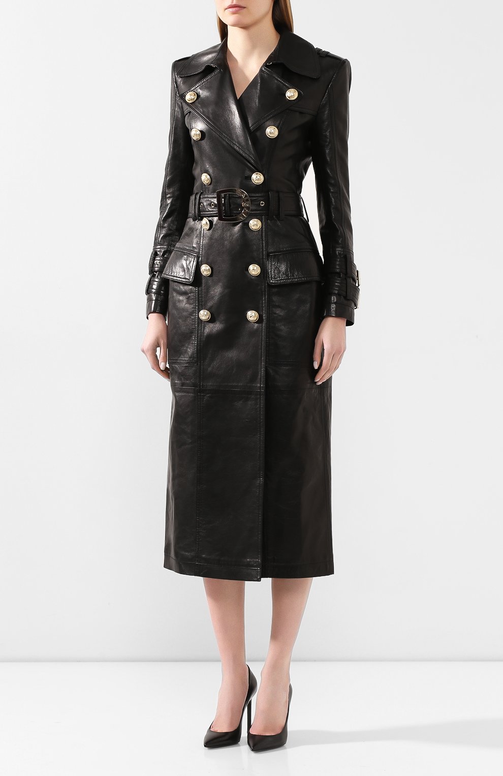 Кожаное пальто BALMAIN, арт. TF19156/L008, фото 3