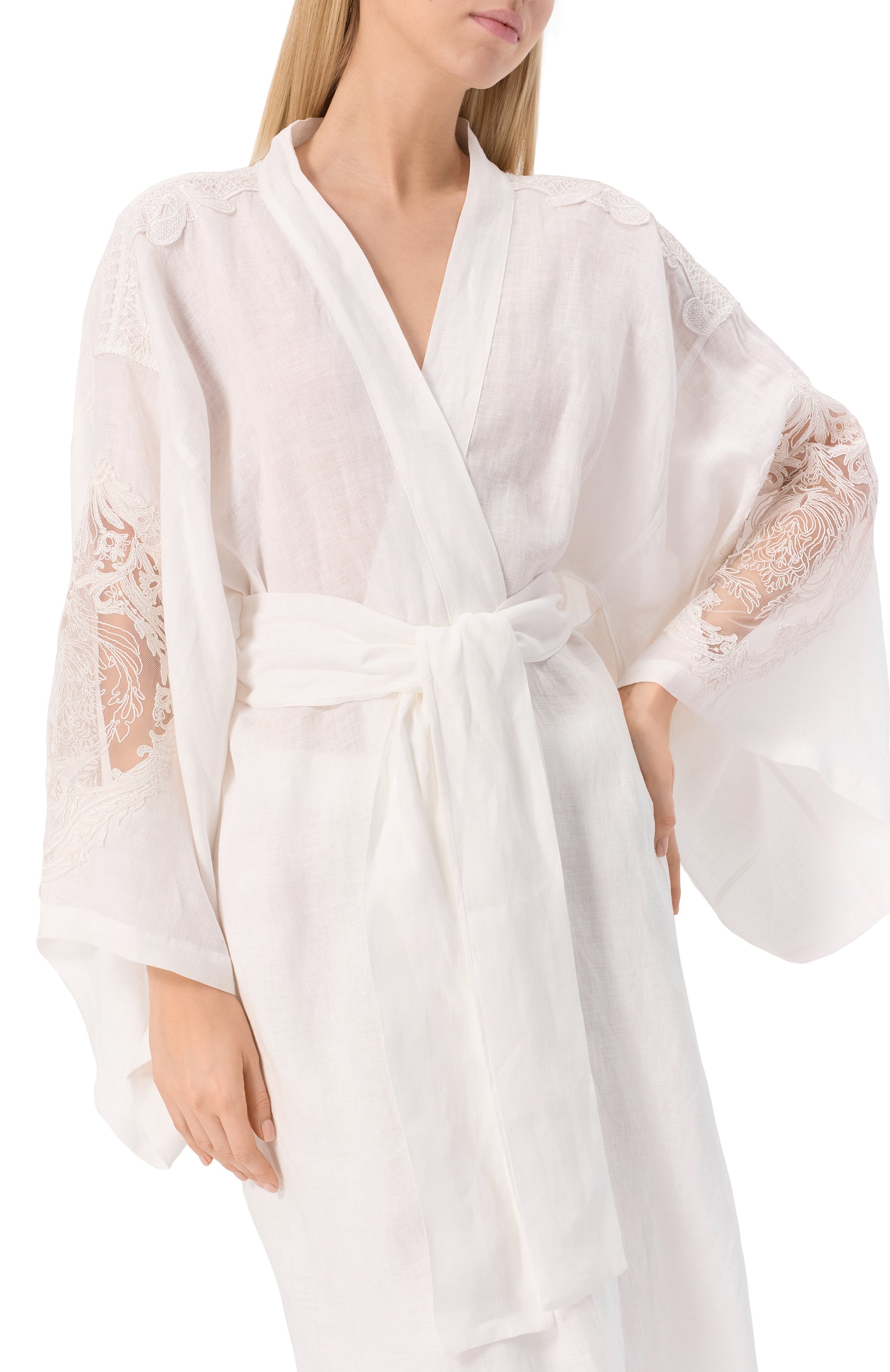 Кимоно изо льна и вискозы MAURIZIO, арт. W07010679, фото 5