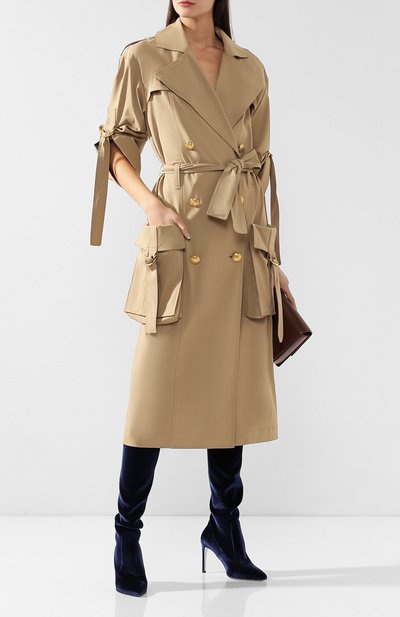 Двубортное пальто BALMAIN бежевого цвета по цене 298000 руб., арт. RF18232/X139, фото 2 Двубортное пальто BALMAIN, арт. RF18232/X139, фото 2