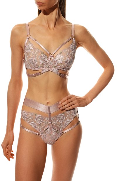 Бюстгальтер с мягкой чашкой BORDELLE розового цвета по цене 55650 руб., арт. VITA WRAP WIRE BRA, фото 2 Бюстгальтер с мягкой чашкой BORDELLE, арт. VITA WRAP WIRE BRA, фото 2