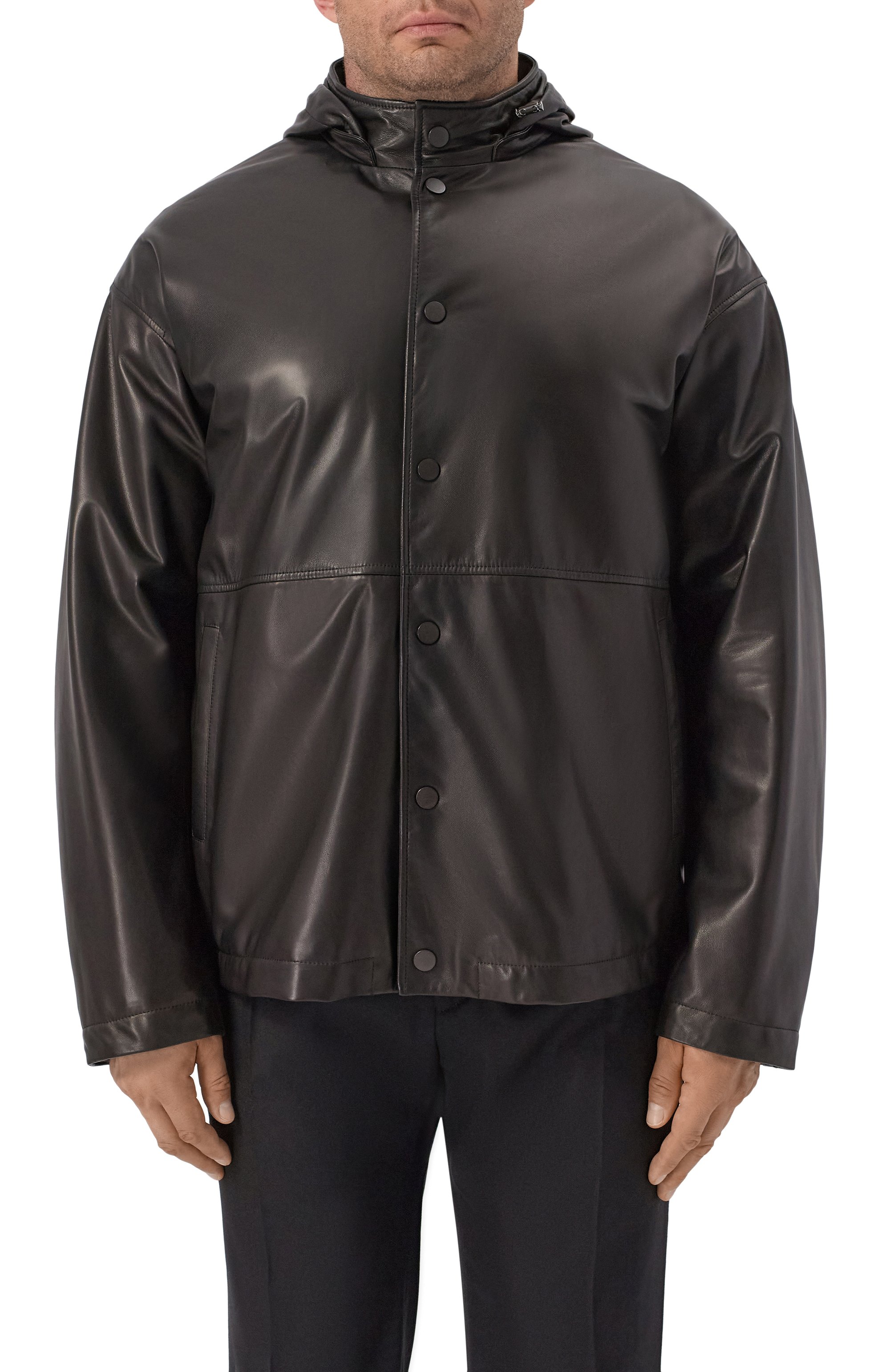 Кожаная куртка MVST черного цвета по цене 445500 руб., арт. M25.1PM.B004/BIG SIZE/CREAM NAPPA, фото 3 Кожаная куртка MVST, арт. M25.1PM.B004/BIG SIZE/CREAM NAPPA, фото 3